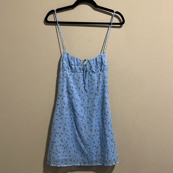 Princess Polly Light Blue Floral Mini Dress - Picture 3 of 14